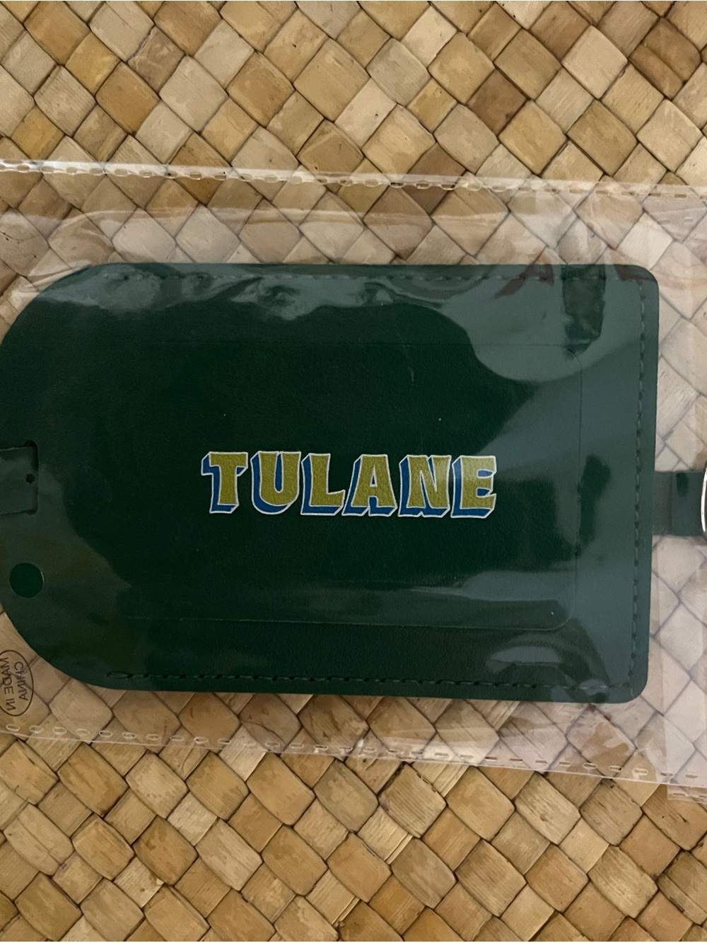 Tulane University Green Luggage Tag - College ID Holder
